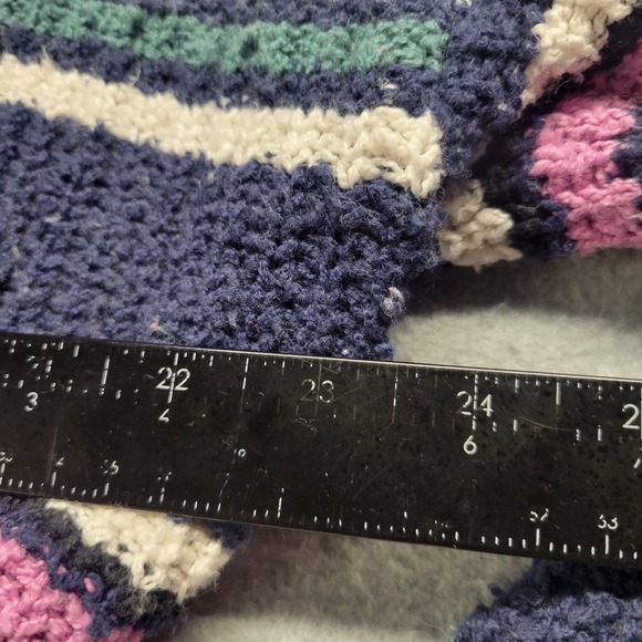 Free People Women's Kennedy Pullover Sweater Oversize Striped Size XS Rugby Blue - Picture 5 of 7